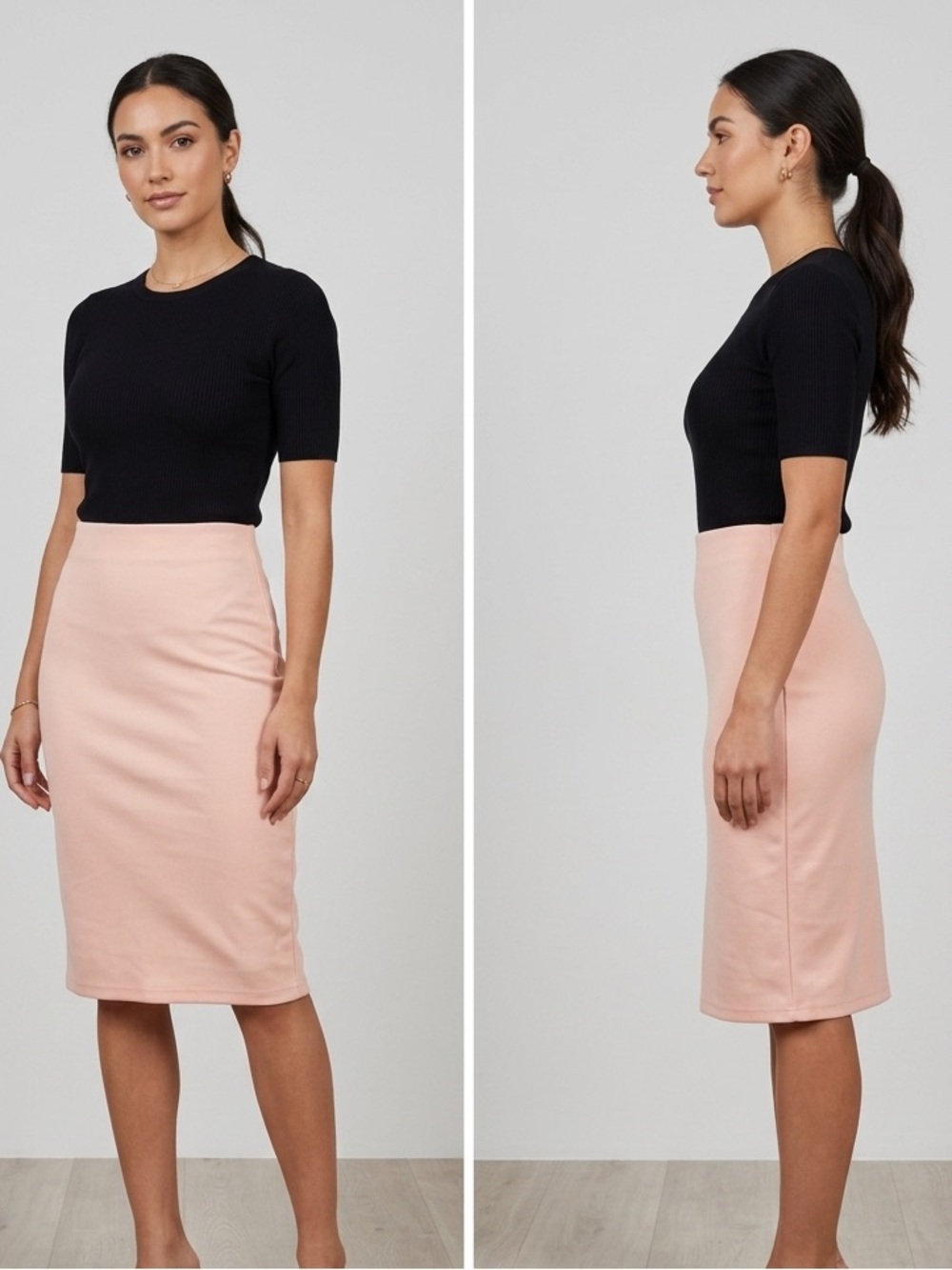 PREMISE STUDIO Soft Pink Pencil Skirt Office Siren High Waist 10 Coquette
